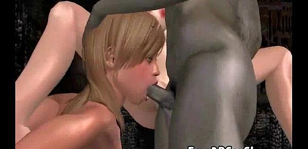  Yummy 3D cartoon babe getting fucked by monsters